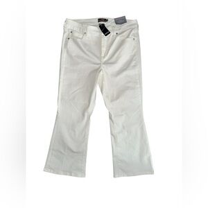 Torrid Winter White cropped high-rise flare